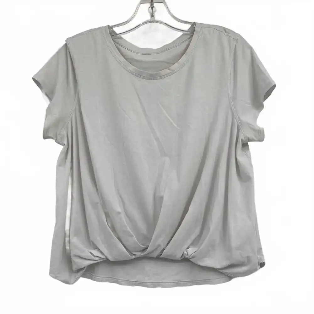 Lululemon White Gathered Front Tee | Women’s OS Regular